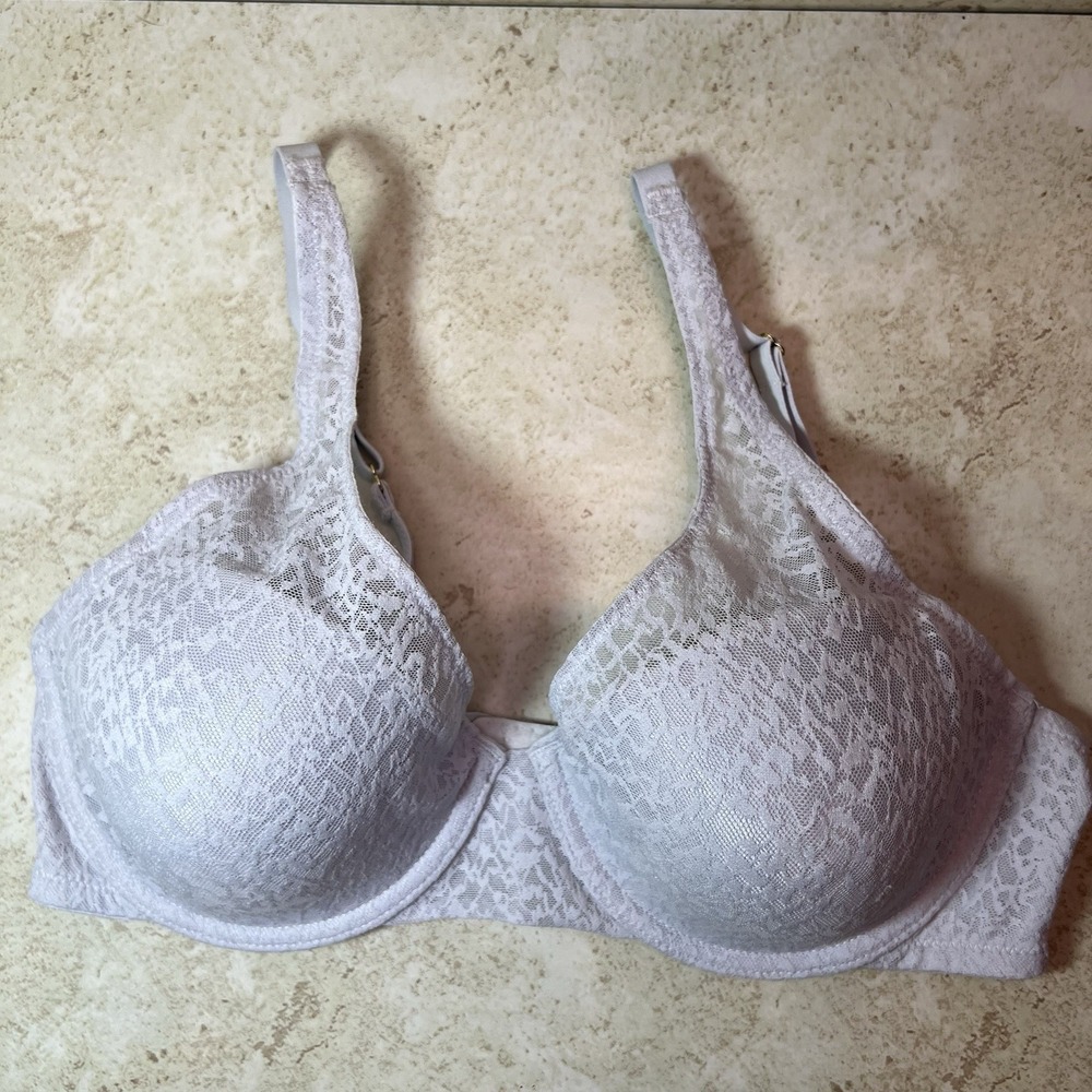 Natori Women's Size 34C Grey Lace Contour Underwire Bra Excellent EUC